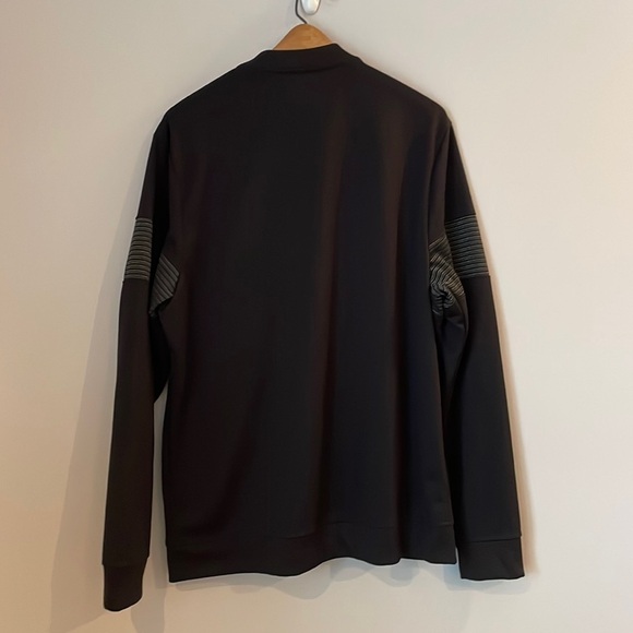 ALFANI Mens Full Zip Jacket SZ L Black with Sparkly/Diamond Like Middle Area - Picture 7 of 9